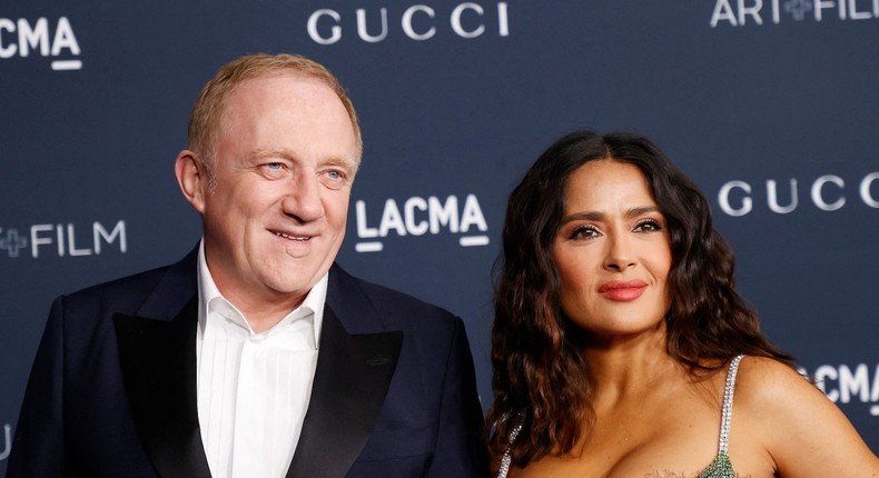 Franois-Henri Pinault and Salma Hayek in November 2022.MICHAEL TRAN/AFP via Getty Images