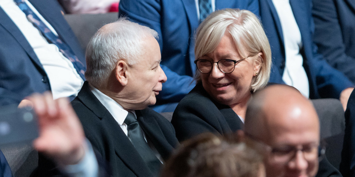 Prezes PiS Jarosław Kaczyński i prezes Trybunału Konstytucyjnego Julia Przyłębska.