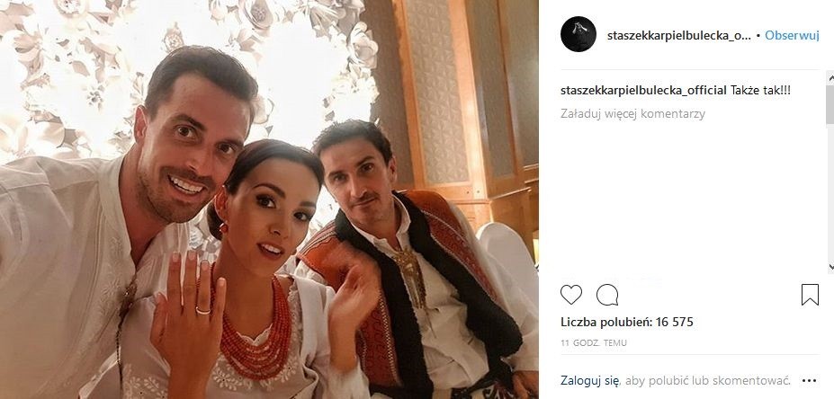 Staszek Karpiel-Bułecka na ślubie Pauliny Krupińskiej i Sebastiana Karpiela-Bułecki