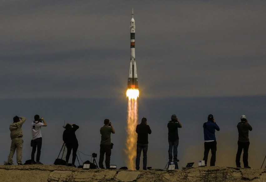 Lansiranje Sojuza na ISS iz Bajkonura u Kazahstanu 20. aprila 2017.