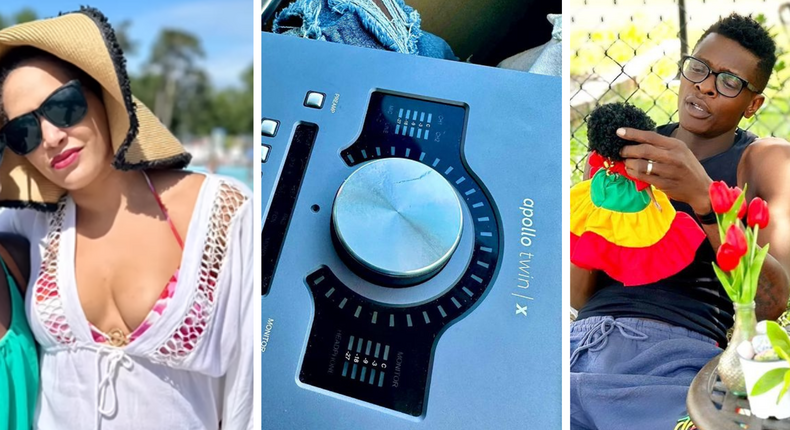 Daniella gifts Chameleone expensive music gadget/Instagram