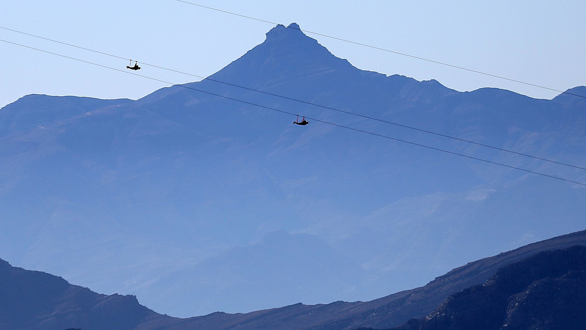 Najdłuższa kolejka tyrolska na świecie - Jebel Jais Zip Line