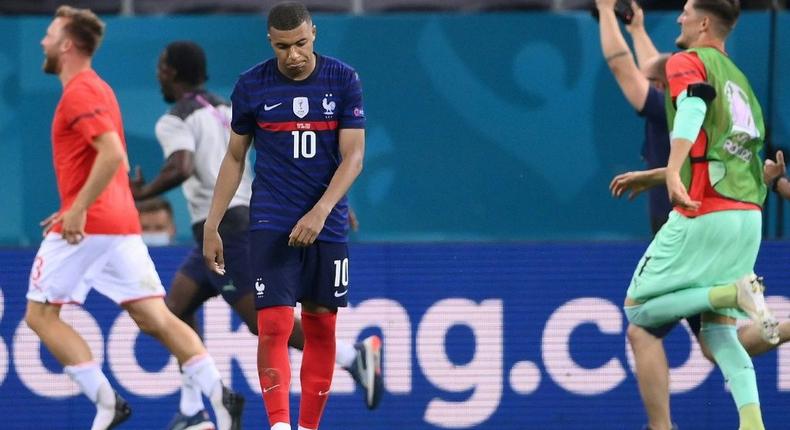 Kylian Mbappe missed the crucial penalty as France were knocked out of Euro 2020 by Switzerland