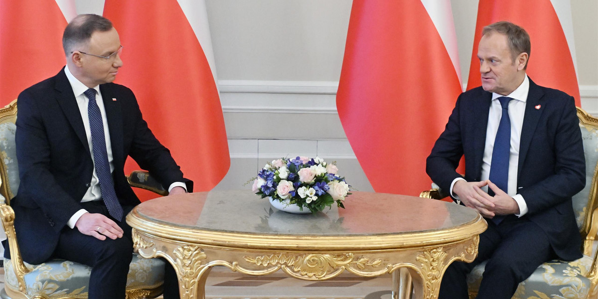 Prezydent Andrzej Duda i premier Donald Tusk.