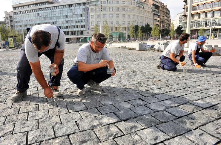 Trg republike Vesić radovi