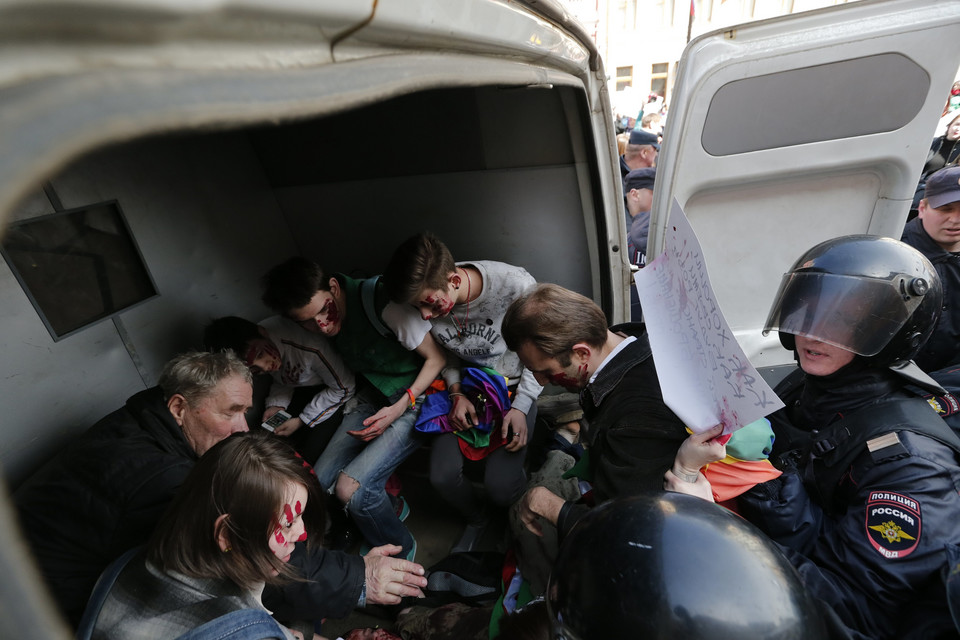 RUSSIA LABOUR DAY (May Day demonstration in St. Petersburg)