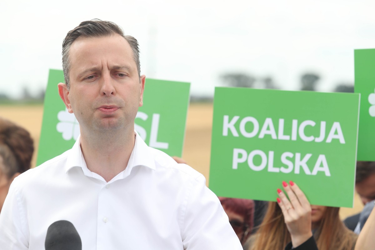 Prezes PSL Władysław Kosiniak-Kamysz na konferencji prasowej w ramach akcji PSL-Koalicji Polskiej