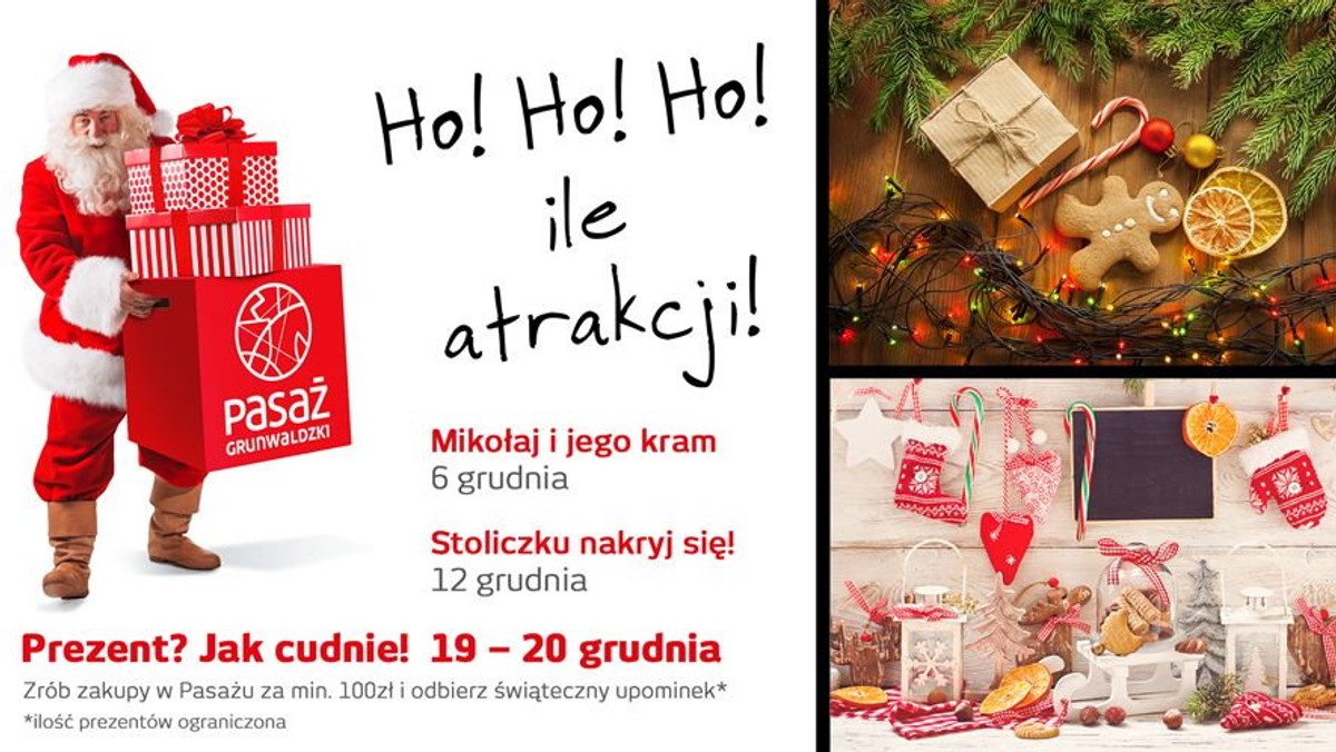 Święty Mikołaj odwiedzi Wrocław i pojawi się w Pasażu Grunwaldzkim w asyście Śnieżynek, Głównego Cukiernika oraz elfów! Taka wizyta może oznaczać tylko jedno: emocjonujące przeżycie dla całej rodziny. 6 grudnia w centrum na dzieci czekać będą też warsztaty pieczenia świątecznych smakołyków, dekoracji choinkowych ozdób i liczne niespodzianki.