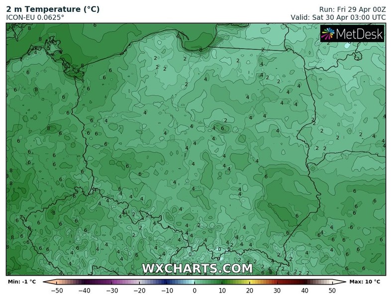 W nocy zimno, z ryzykiem przymrozków