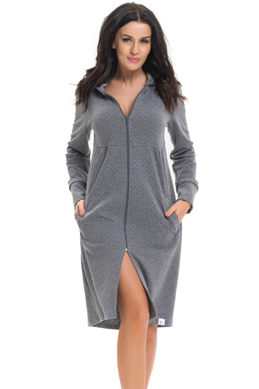 Dn-nightwear SCL.9270 szlafrok z kapturem