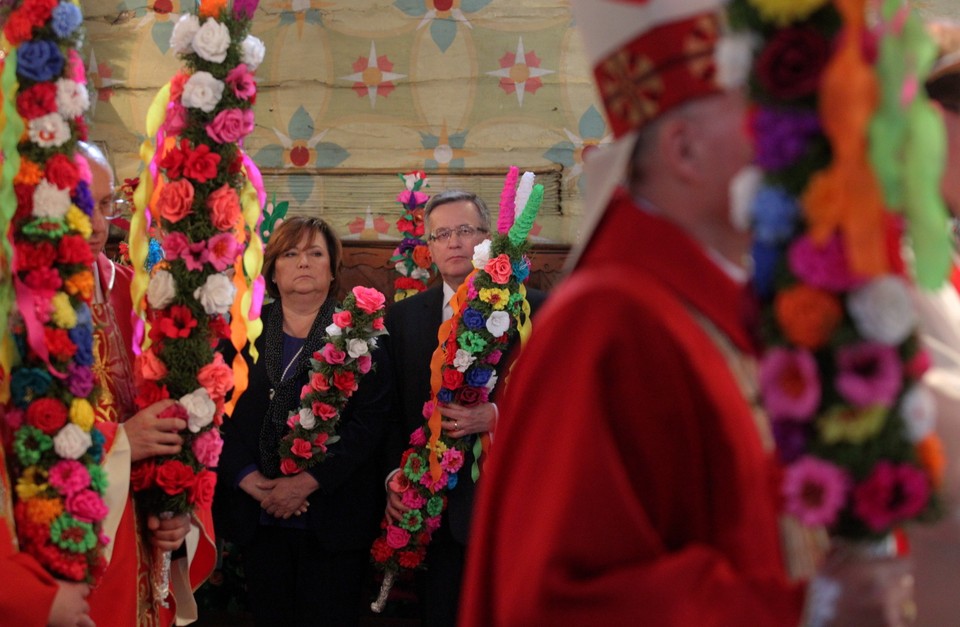 ŁYSE KURPIE NIEDZIELA PALMOWA PARA PREZYDENCKA (Bronisław Komorowski, Anna Komorowska)