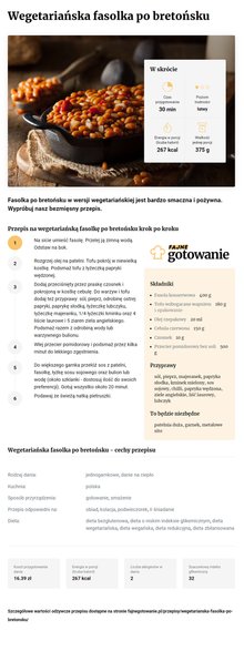 Wegetariańska fasolka po bretońsku