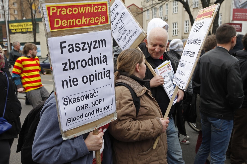 BIAŁYSTOK MANIFESTACJA ANTYFASZYSTOWSKA