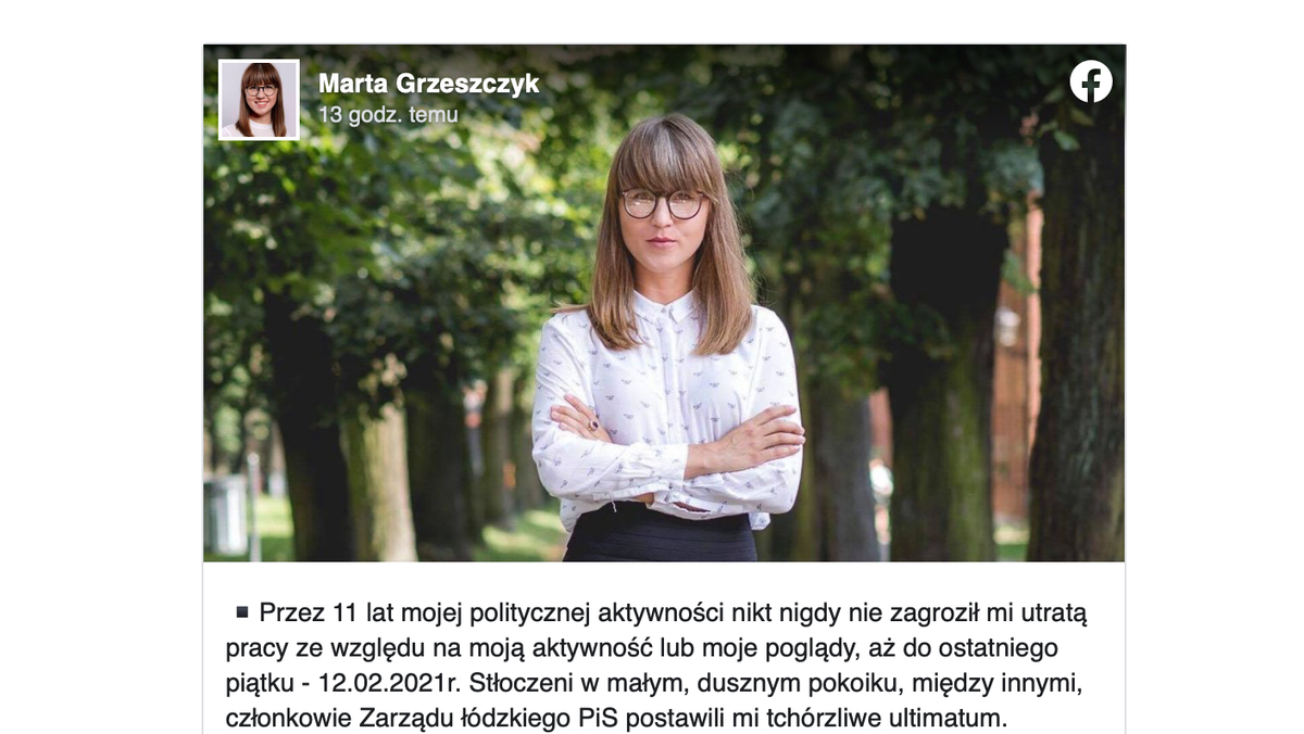 Marta Grzeszyk, łódzka radna PiS