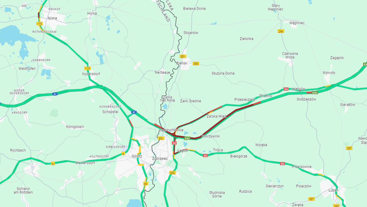 Kontrole na granicy. Ogromny korek na A4