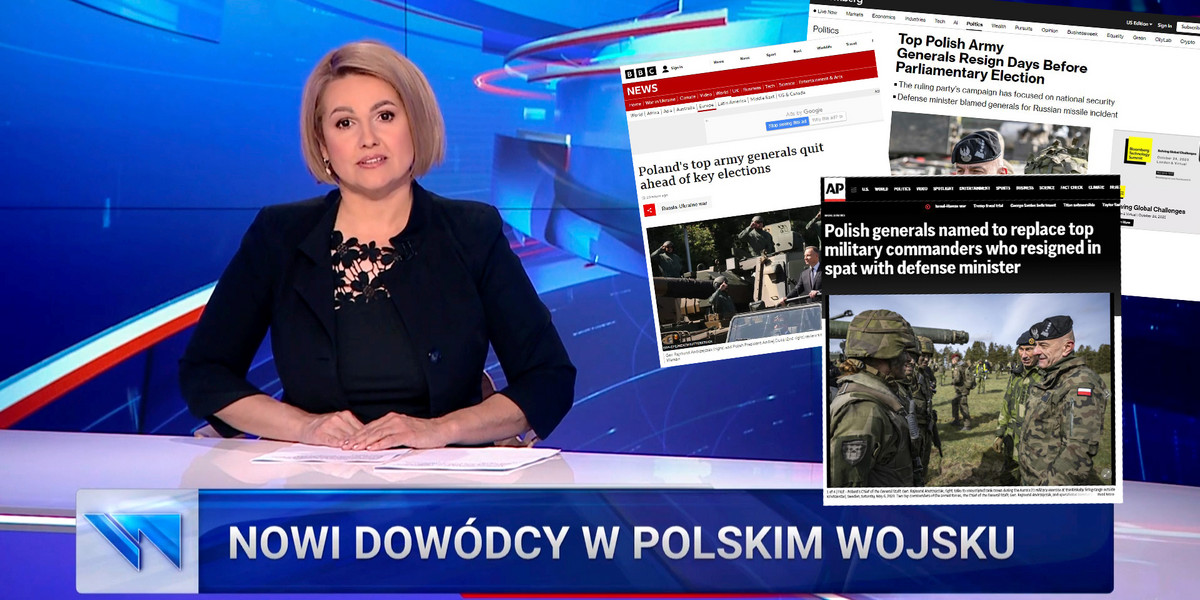 O dymisji polskich generałów mówi cały świat. A jak przedstawiło to TVP?