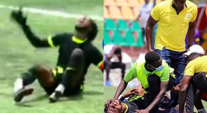 Tema Youth goalkeeper Christian Addai suffers horrific leg break in DOL Super Cup