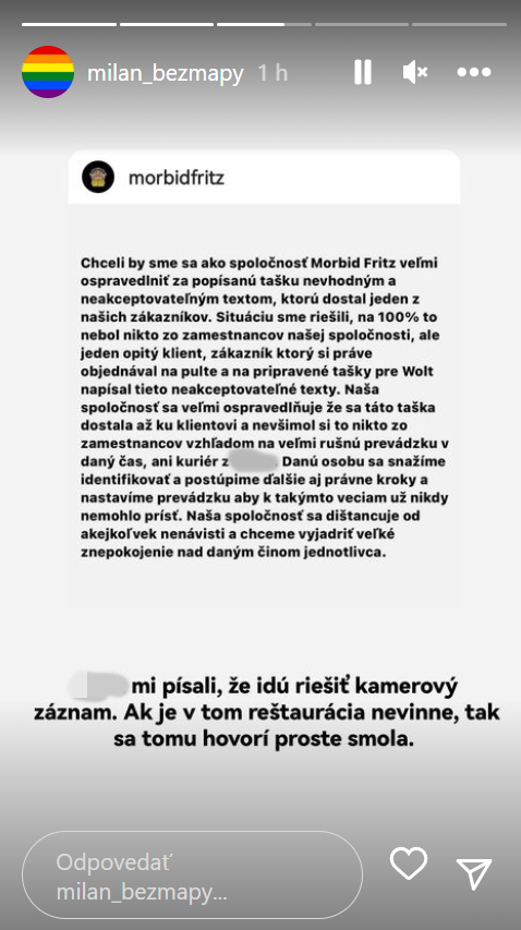 Takto zareagovala reštaurácia.