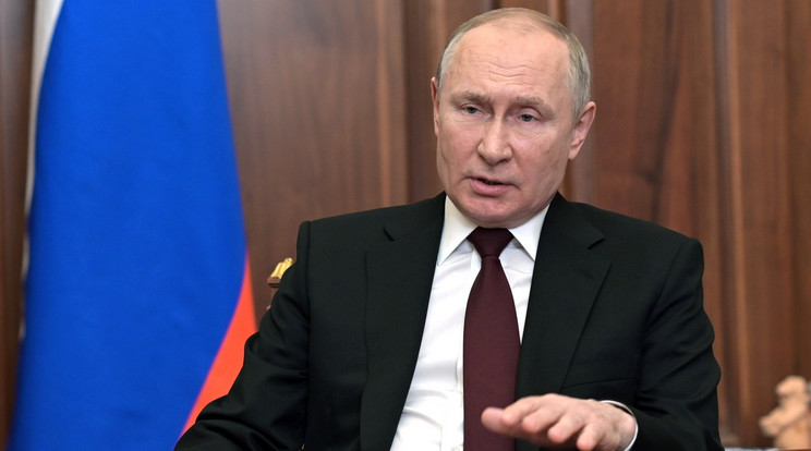Az orosz elnök a sajtónak határozottan kijelentette, a minszki megállapodások többé nem léteznek az ország számára / Fotó: MTI/EPA/Szputnyik/Kreml/Pool/Alekszej Nyikolszkij