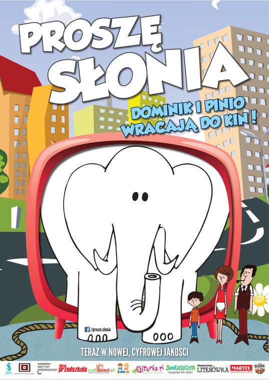 Plakat filmu "Proszę słonia". Fot. Żółty Szalik