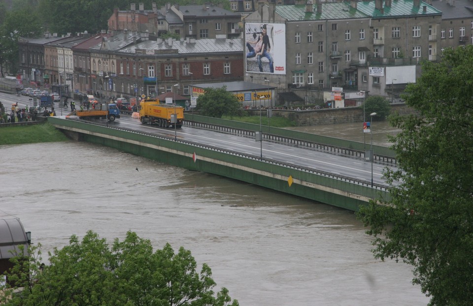 KRAKÓW POWÓDŹ POD WAWELEM