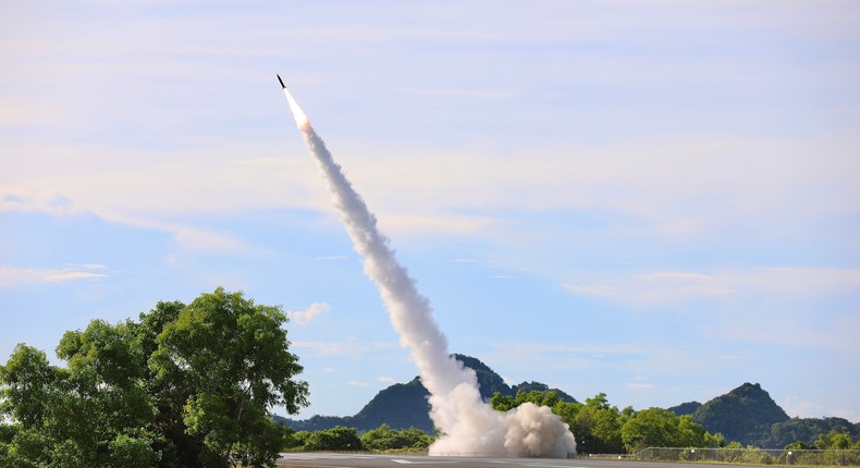 On June 16, 2024, 3d Multi-Domain Task Force and 1-181 Field Artillery Regiment of the Tennessee National Guard employed the U.S. Army Autonomous Multi-Domain Launcher (AML) and the Precision Strike Missile (PrSM) as part of the Valiant Shield 24 Combined Joint SINKEX.Photo by Sgt. Perla Alfaro/US Army Pacific Public Affairs Office