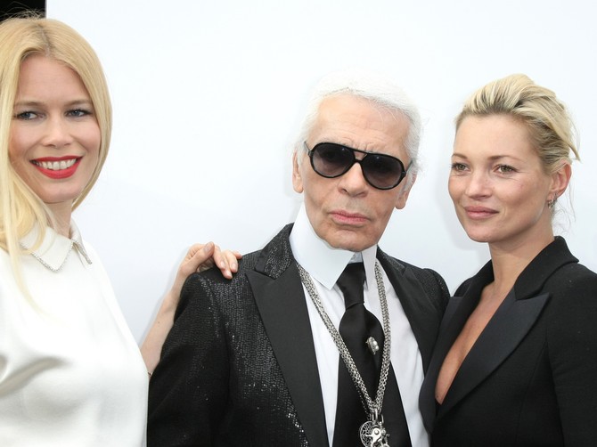 Karl Lagerfeld sa Klaudijom Šifer i Kejt Mos