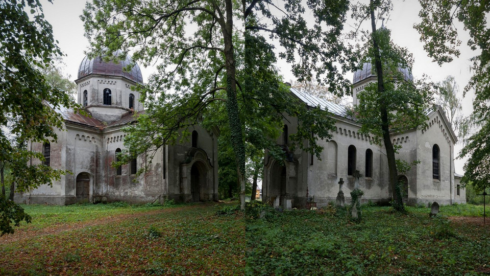 Opuszczona cerkiew greckokatolicka Opieki Matki Bożej w Starych Oleszycach