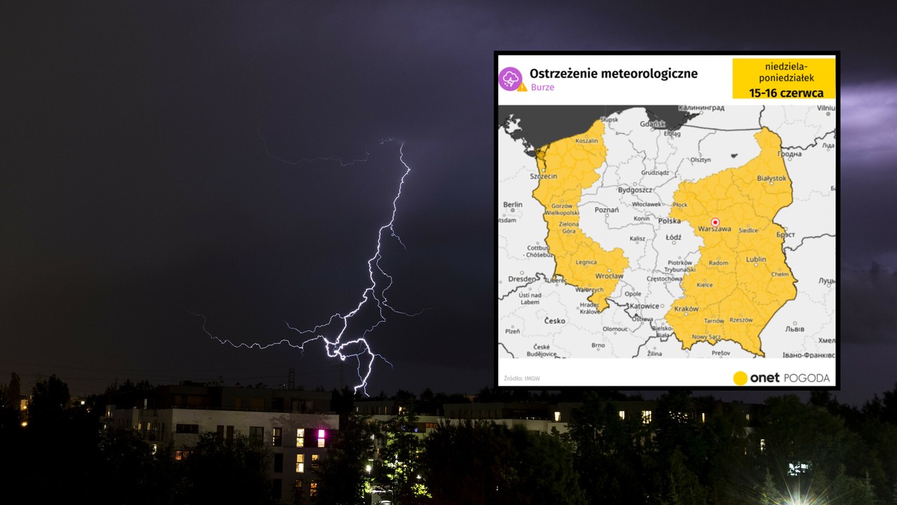 Będą podwójne alerty IMGW przed groźną pogodą. Obejmą dziewięć województw