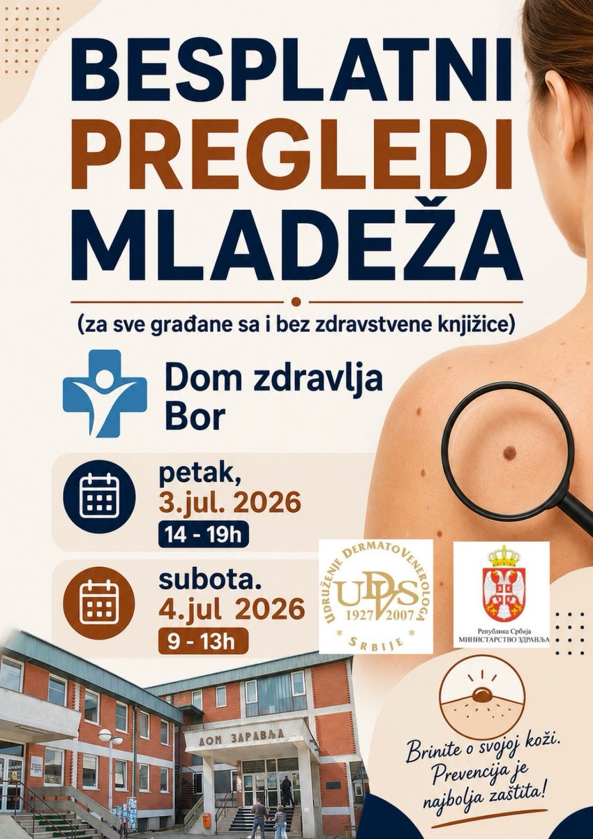 Besplatni pregledi kože u Boru 