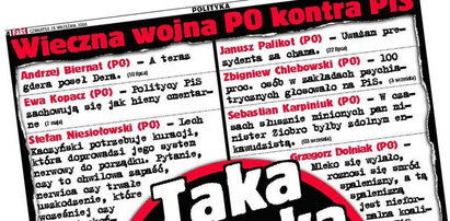 Taka polityka jest chora