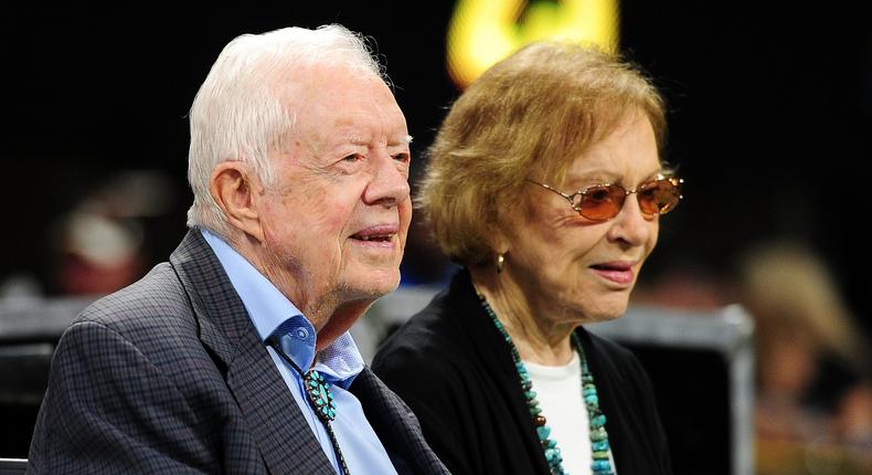 Former President Jimmy Carter and former first lady Rosalynn Carter in 2018.Scott Cunningham/Getty Images
