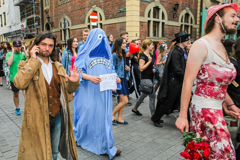 Korowód studentów w Krakowie