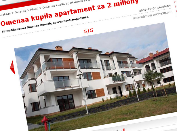 Omenaa kupiła apartament za 2 miliony