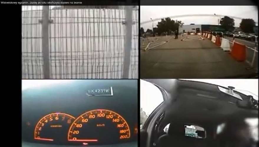 WORD Katowice. Egzamin na placu manewrowym. Jazdę po łuku kursantka zakończyła na...