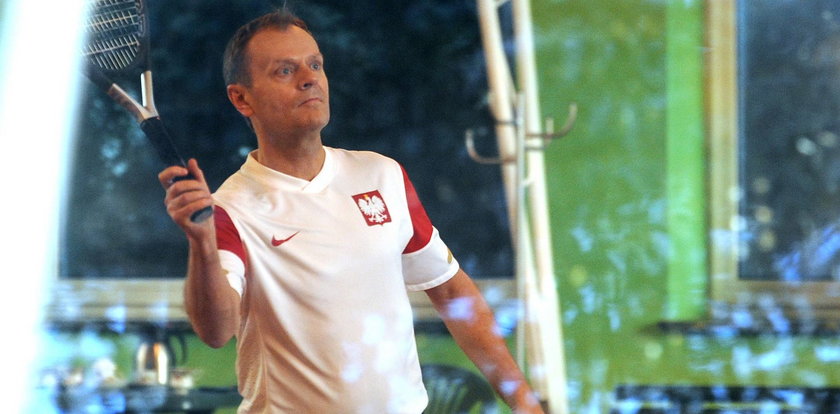 Tusk gra w tenisa u prezydenta