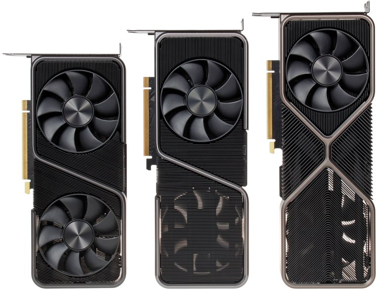 RTX 3070 FE, RTX 3070 Ti FE, RTX 3080 FE – porównanie wielkości