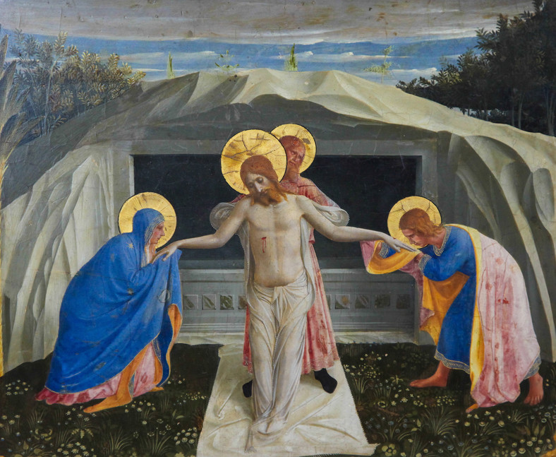 Jezus Chrystus wstaje z grobu. Słynny obraz Fra Angelico (1387-1455)