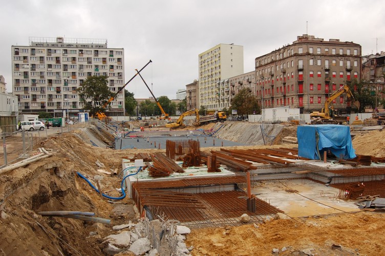 Budowa II linii metra w Warszawie. Dworzec Wileński (2). 26.10.2012 Fot. Materiały prasowe