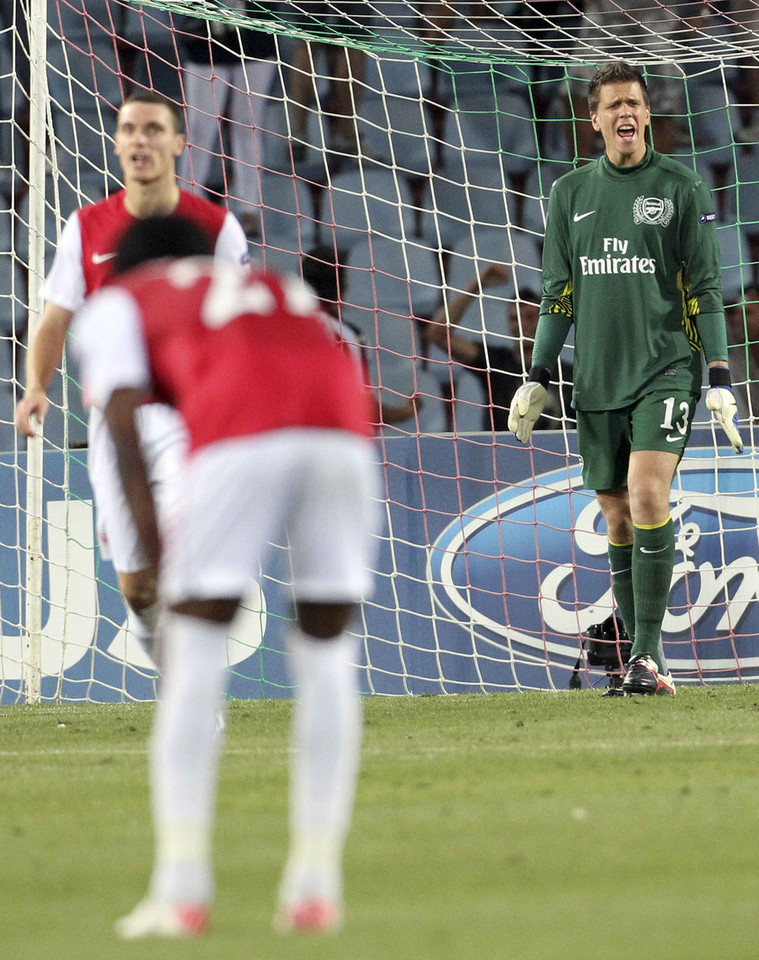 Wojciech Szczęsny (P) podczas meczu Udinese - Arsenal