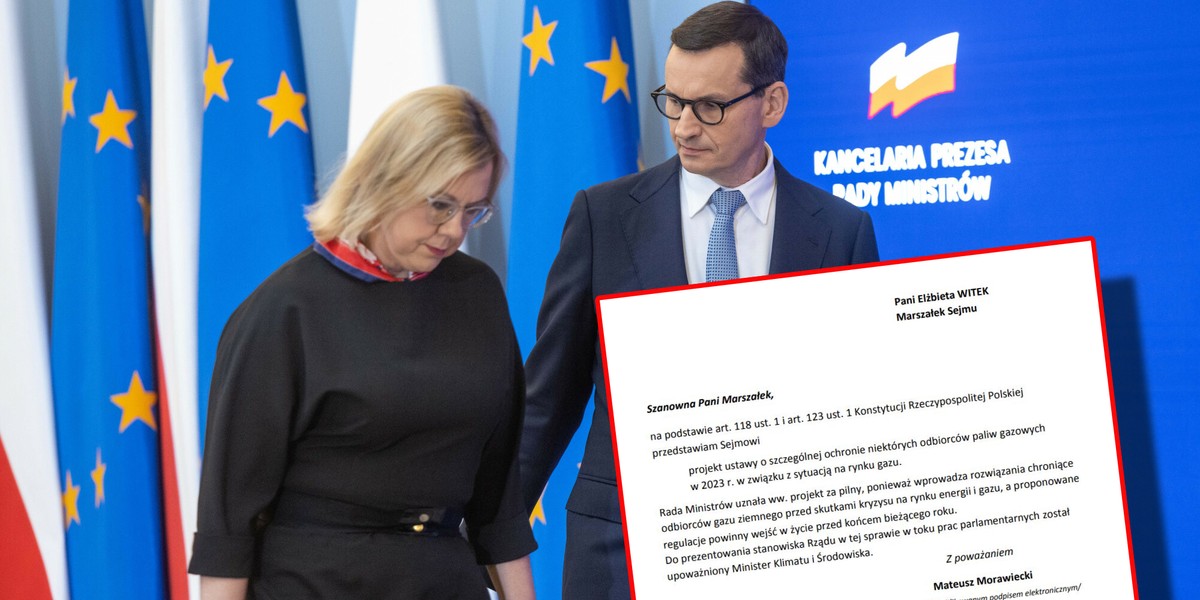 Minister klimatu Anna Moskwa i premier Mateusz Morawiecki