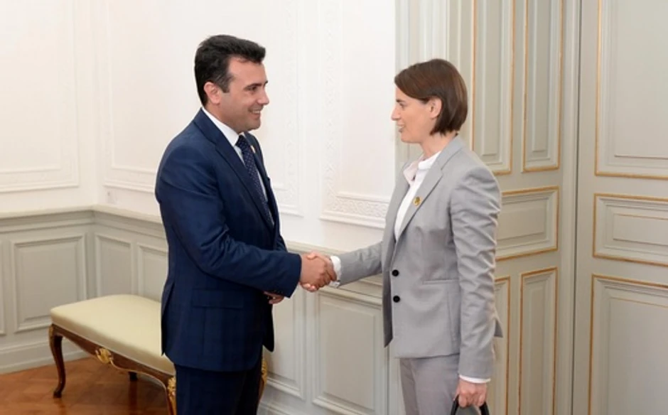 Premijer Makedonije Zoran Zaev i premijerka Srbije Ana Brnabić danas u Trstu