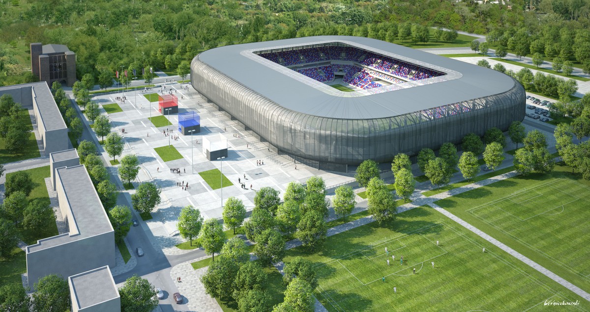Stadion w Zabrzu. Źródło: stadion-zabrze.pl, Prawa autorskie: Stadion w Zabrzu Sp. z o.o.