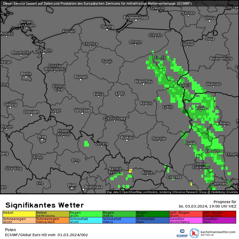 Niedziela trochę deszczu przyniesie dla odmiany w regionach wschodnich