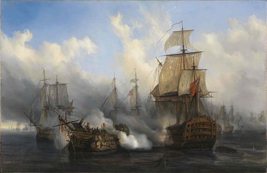 Starcie francuskiego okrętu „Bucentaure” z HMS „Temeraire”, Trafalgar 