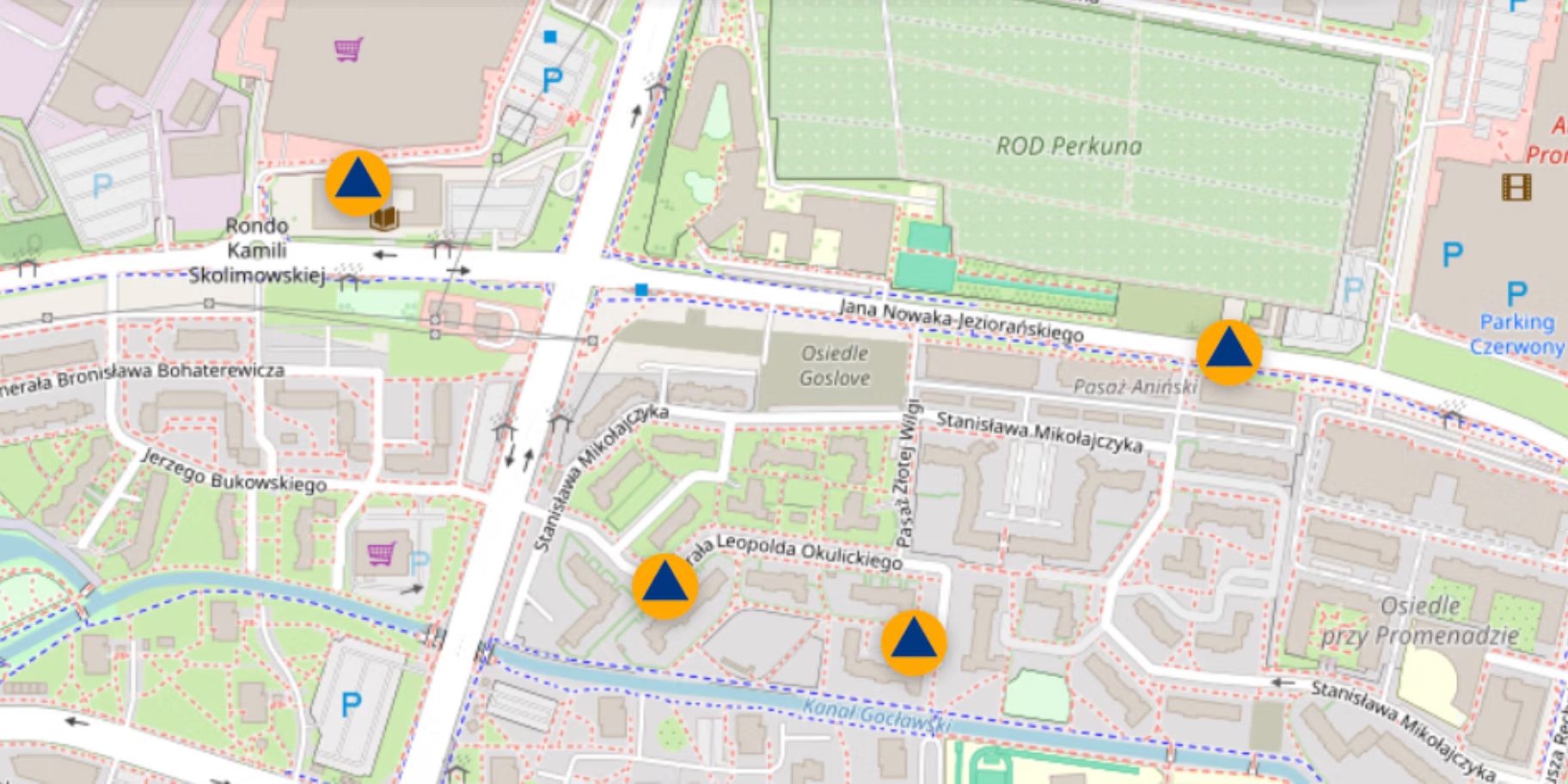 Aplikácia Kde sa skryť a mapa s polohou úkrytov.