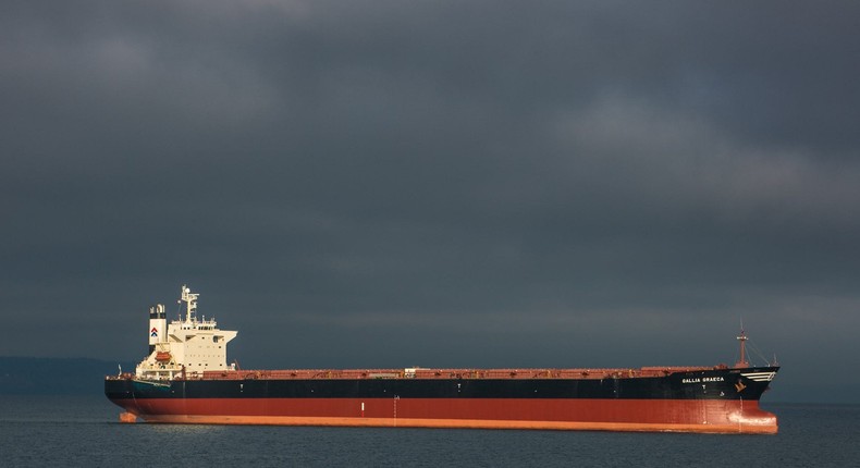 Large ships passing through the Puget Sound will be asked to slow down during the two month trial.George Rose / Contributor