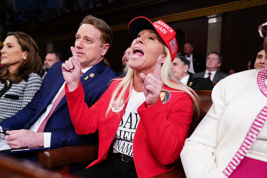 Marjorie Taylor-Green calls on Biden to name murdered woman in MAGA hat and T-shirt