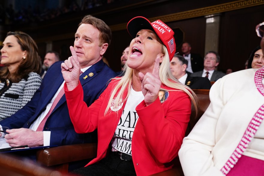 Marjorie Taylor-Green calls on Biden to name murdered woman in MAGA hat and T-shirt