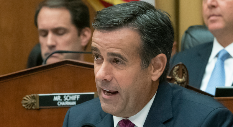 In this Wednesday, July 24, 2019 photo, Rep. John Ratcliffe, R-Texas, a member of the House Intelligence Committee, questions former special counsel Robert Mueller as he testifies to the House Intelligence Committee about his investigation into Russian interference in the 2016 election, on Capitol Hill in Washington. President Donald Trump announced Sunday, July 28 that he will nominate Rep. Ratcliffe to replace Director of National Intelligence Dan Coats, who is leaving his job next month. (AP Photo/J. Scott Applewhite)